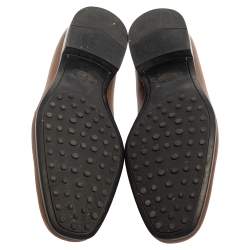 Tod's Brown Leather Slip On Loafers Size 39.5