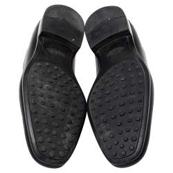 Pre Owned Tod's Black Leather Penny Loafers Size 39.5