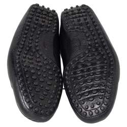 Tod's Black Leather Bow Slip On Loafers Size 41.5