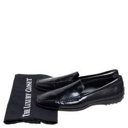 Pre Owned حذاء لوفرز تودز جلد أسود سليب أون مقاس 36