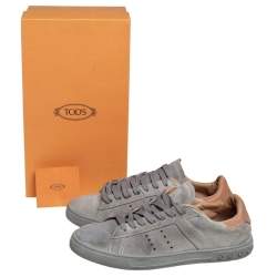 Tod's Grey Suede Low Top Snekaers Size 44