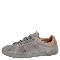 Tod's Grey Suede Low Top Snekaers Size 44