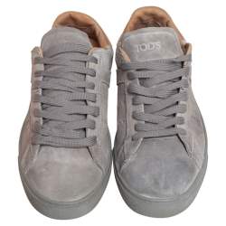 Tod's Grey Suede Low Top Snekaers Size 44