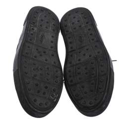 Pre Owned حذاء رياضي تودز جلد أسود منخفض من أعلى مقاس 44.5