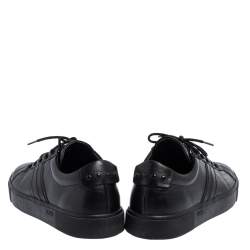 Pre Owned حذاء رياضي تودز جلد أسود منخفض من أعلى مقاس 44.5