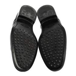 Pre Owned Tod's Black Leather Lace Up Oxfords Size 45