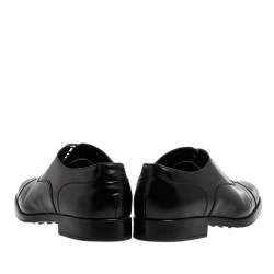 Pre Owned Tod's Black Leather Lace Up Oxfords Size 45