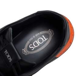 Pre Owned Tod's Black Leather No Code 1 Low Top Sneakers Size 44.5