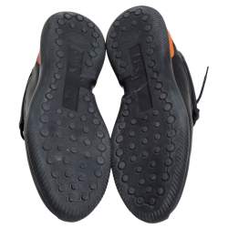 Pre Owned Tod's Black Leather No Code 1 Low Top Sneakers Size 44.5