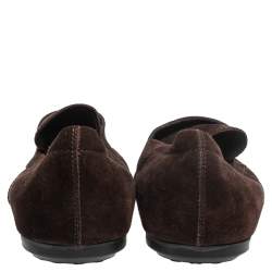 مملوكة مسبقًا Tod's Brown Suede Slip On Loafers Size 45