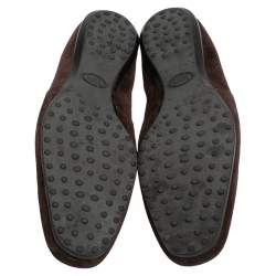 مملوكة مسبقًا Tod's Brown Suede Slip On Loafers Size 45