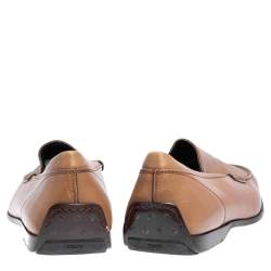 Pre Owned حذاء لوفرز تودز جلد بني سليب أون مقاس 45