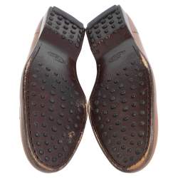 Pre Owned حذاء لوفرز تودز جلد بني سليب أون مقاس 45