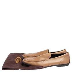 Pre Owned حذاء لوفرز تودز جلد بني سليب أون مقاس 45