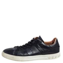 Tod's Black Leather Lace up  Sneakers Size 41