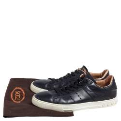 Tod's Black Leather Lace up  Sneakers Size 41