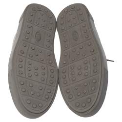 Pre Owned Tod's Grey Nubuck Leather Low Top Sneakers Size 42