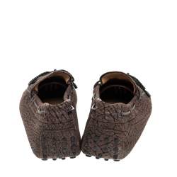 مملوكة مسبقًا حذاء لوفرز تودز سليب أون فيونكة جلد بنى مقاس 43