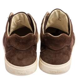 Pre Owned حذاء رياضي تودز رباط سويدي بني مقاس 41.5