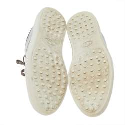 Tods Grey Leather Low Top Sneakers Size 42