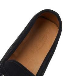 Tod's Black Suede Bit Slip On Loafers Size 47