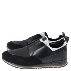 Pre Owned حذاء رياضي تودز سليب أون جلد وسويدي أبيض/ أسود مقاس 42