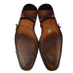 Tod's Black Patent Leather Single Flap Oxford Monks 42