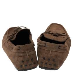 Pre Owned Tods Brown Suede Slip on Loafers Size 43