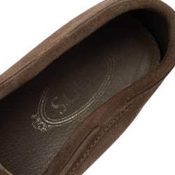 Pre Owned Tods Brown Suede Slip on Loafers Size 43