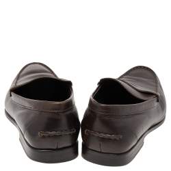 مملوكة مسبقًا حذاء لوفرز تودز بيني جلد بني سليب أون مقاس 42