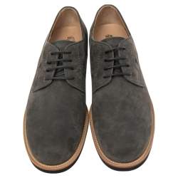 Tod's Grey Suede Lace Up Oxfords Size 42.5