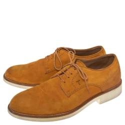 Tod's Yellow Nubuck Leather Lace Up Oxfords Size 43