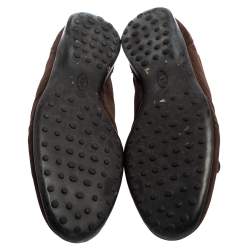 Pre Owned حذاء رياضي تودز سويدي بني برباط مقاس 45.5