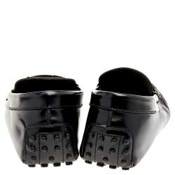 مملوكة مسبقًا Tods Black Leather Buckle Loafers Size 41.5