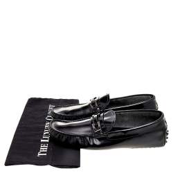 مملوكة مسبقًا Tods Black Leather Buckle Loafers Size 41.5