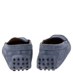 Tod's Blue Suede Slip On Loafers Size 44.5