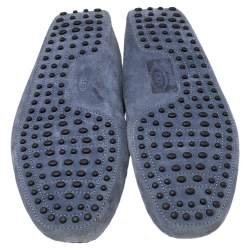 Tod's Blue Suede Slip On Loafers Size 44.5