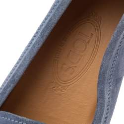 Tod's Blue Suede Slip On Loafers Size 44.5