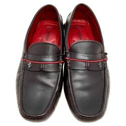 Pre Owned حذاء لوفرز تودز باي فيراري سليب أون جلد بني بفيونكة مقاس 40