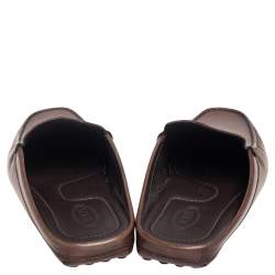 Pre Owned حذاء فلات مول تودز جلد بني لوفرز مقاس 41.5