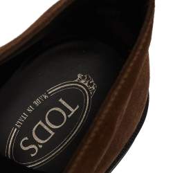 Tod's Brown Suede Polacco Gomma Chukka Ankle Boots Size 43