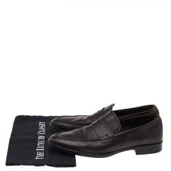 Pre Owned Tod’s Brown Leather Penny Slip On Loafers Size 40