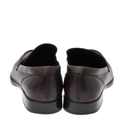 Pre Owned Tod’s Brown Leather Penny Slip On Loafers Size 40