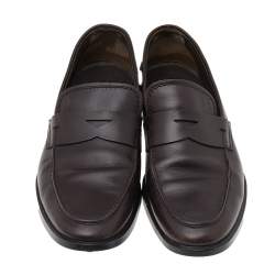Pre Owned Tod’s Brown Leather Penny Slip On Loafers Size 40