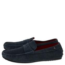 مملوكة مسبقًا حذاء لوفرز تودز سويدي رصاصي داكن سليب أون مقاس 43