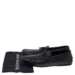 Tod's Black Leather Slip On Loafers Size 42