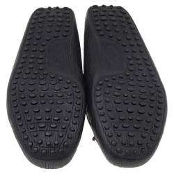 Tod's Black Leather Bow Slip on Loafers Size 44.5