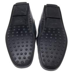 Pre Owned Tod's Grey Leather Slip on Loafers Size 43