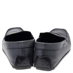 Pre Owned Tod's Grey Leather Slip on Loafers Size 43