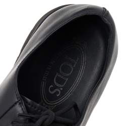 Tod's Black Leather Lace Up Oxfords Size 39.5